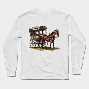 Vintage Amish Buggy Horse Buggy Wagon Rural transportation Long Sleeve T-Shirt